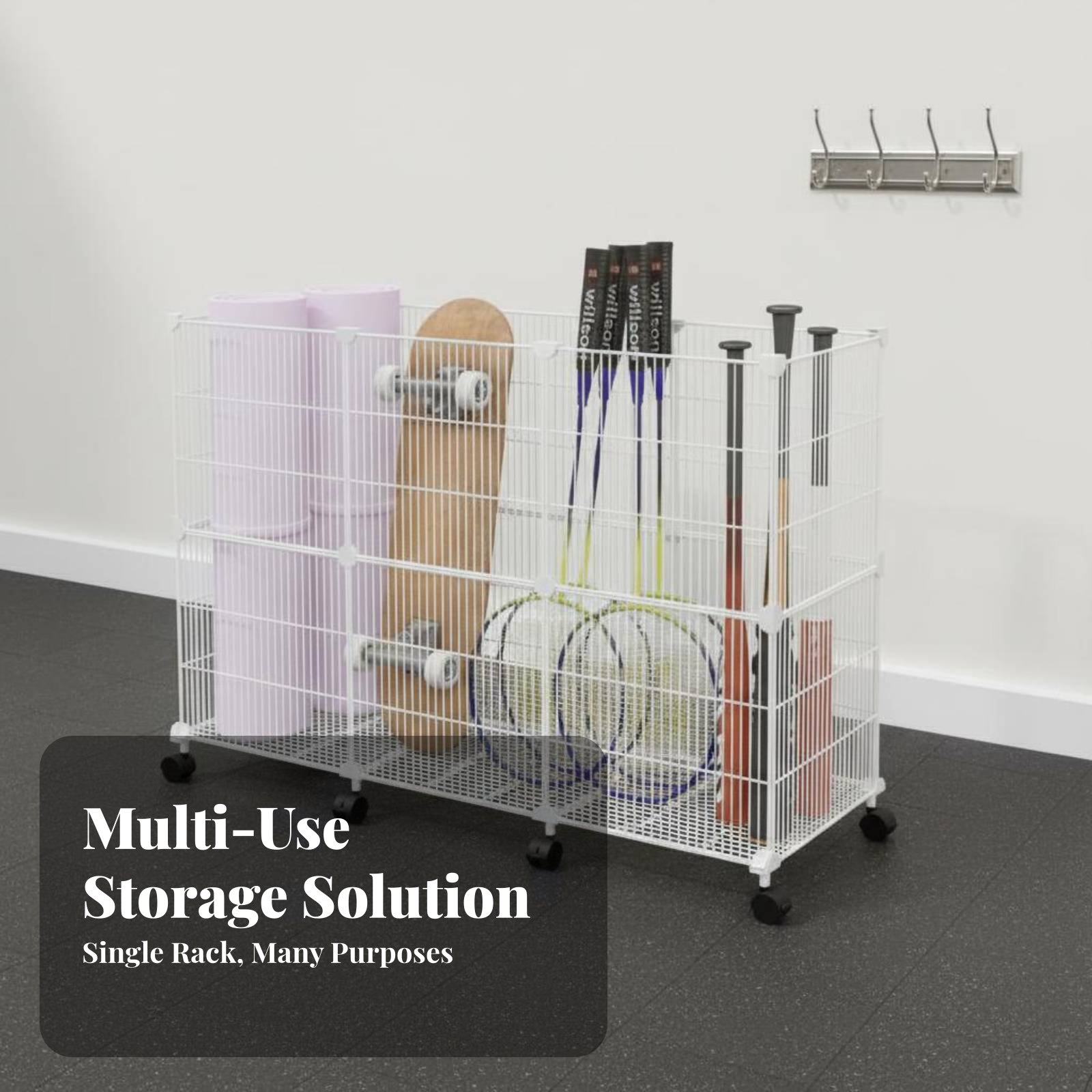 Sports Equipment Organizer Rack - Carrinho Organizador de Equipamentos Esportivos Reforçado
