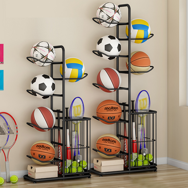Sports Equipment Organizer Rack - Suporte para Armazenamento de Bolas Esportivas,