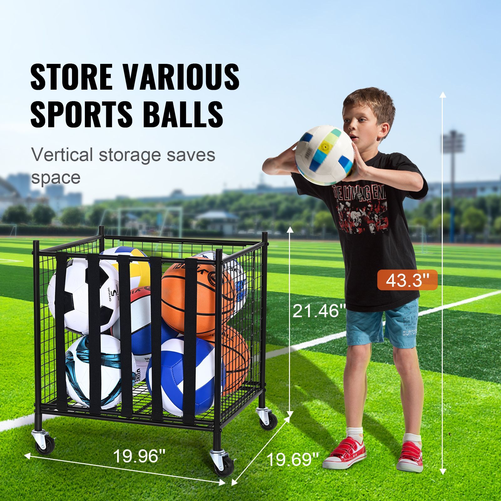 Carrinho de Armazenamento de B - Sports Equipment Organizer Rack avaliação e preço
