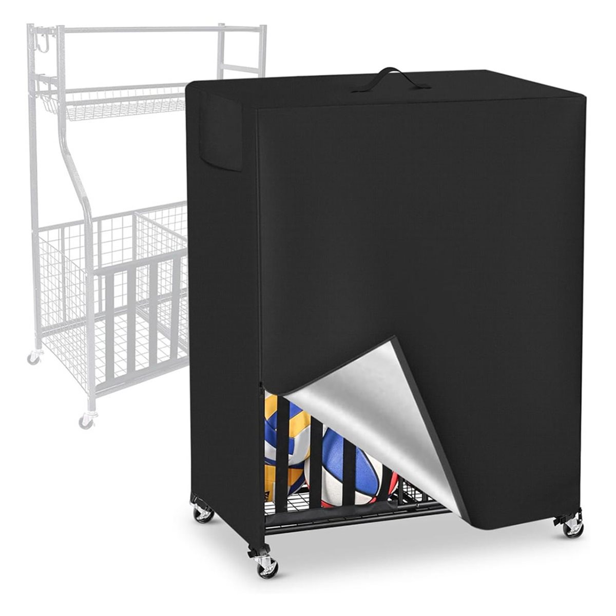 Capa de rack de basquete garag - Sports Equipment Organizer Rack avaliação e preço