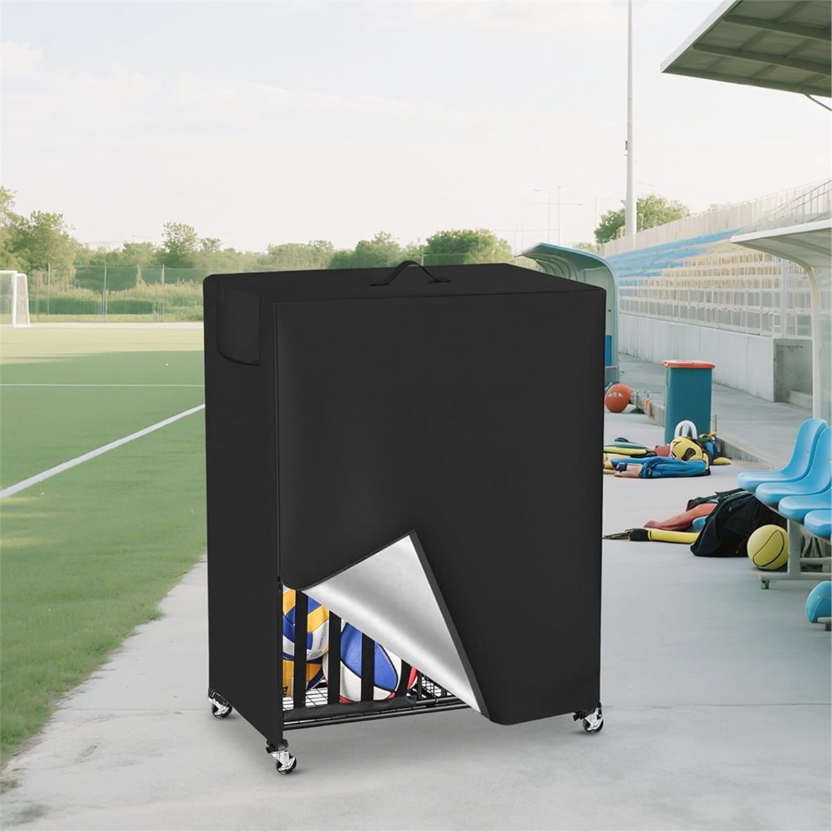 Capa de rack de basquete garag - Sports Equipment Organizer Rack avaliação e preço