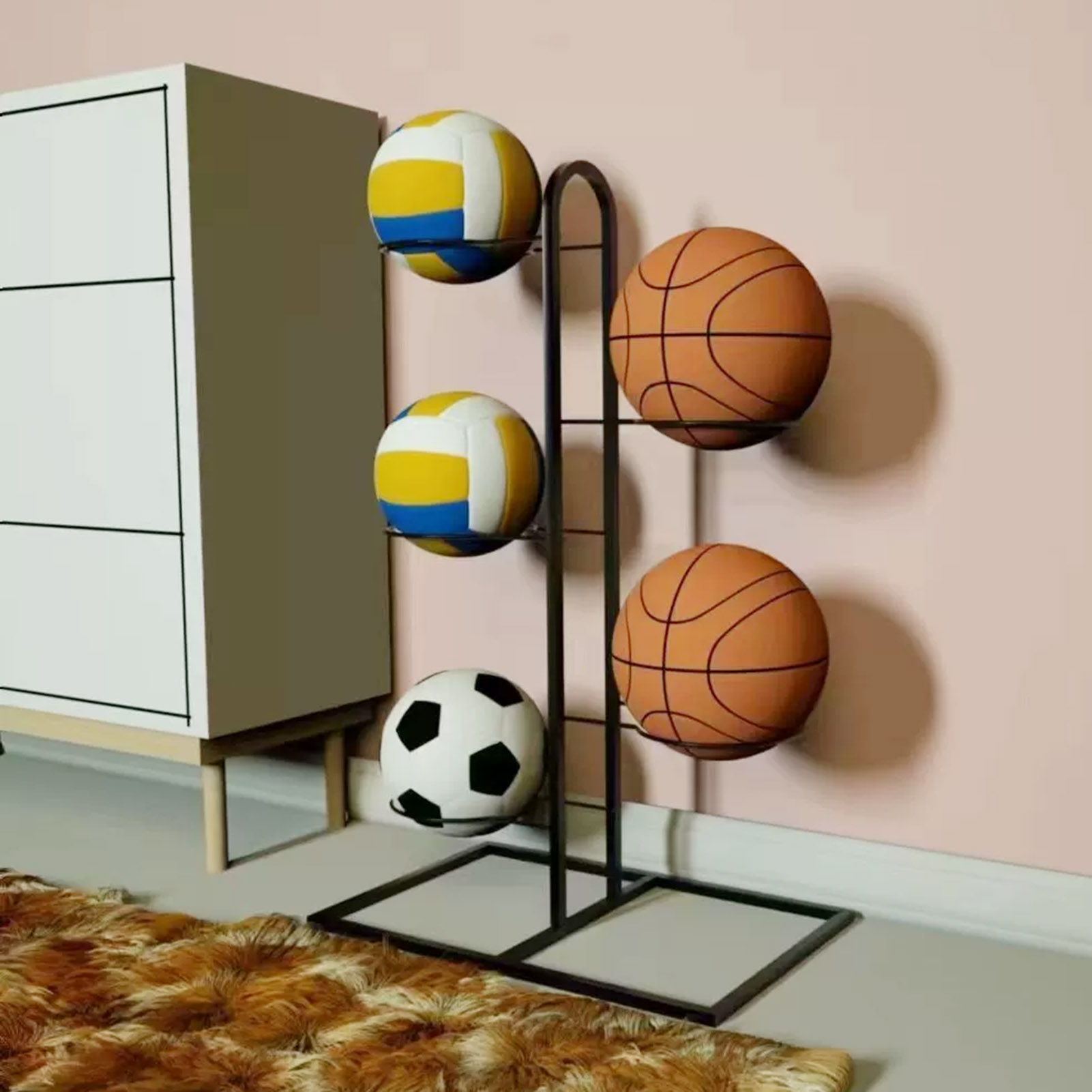 Rack de basquete dobrável, org - Sports Equipment Organizer Rack avaliação e preço